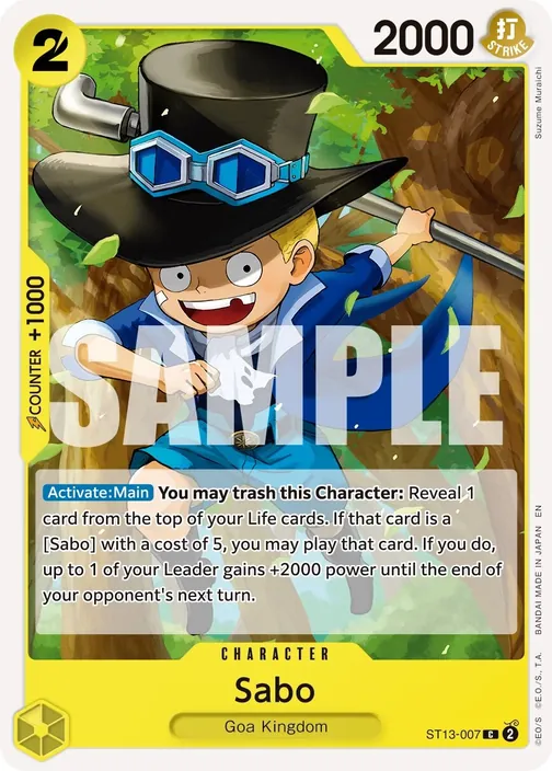 Carte One Piece anglaise ST13-007 Sabo