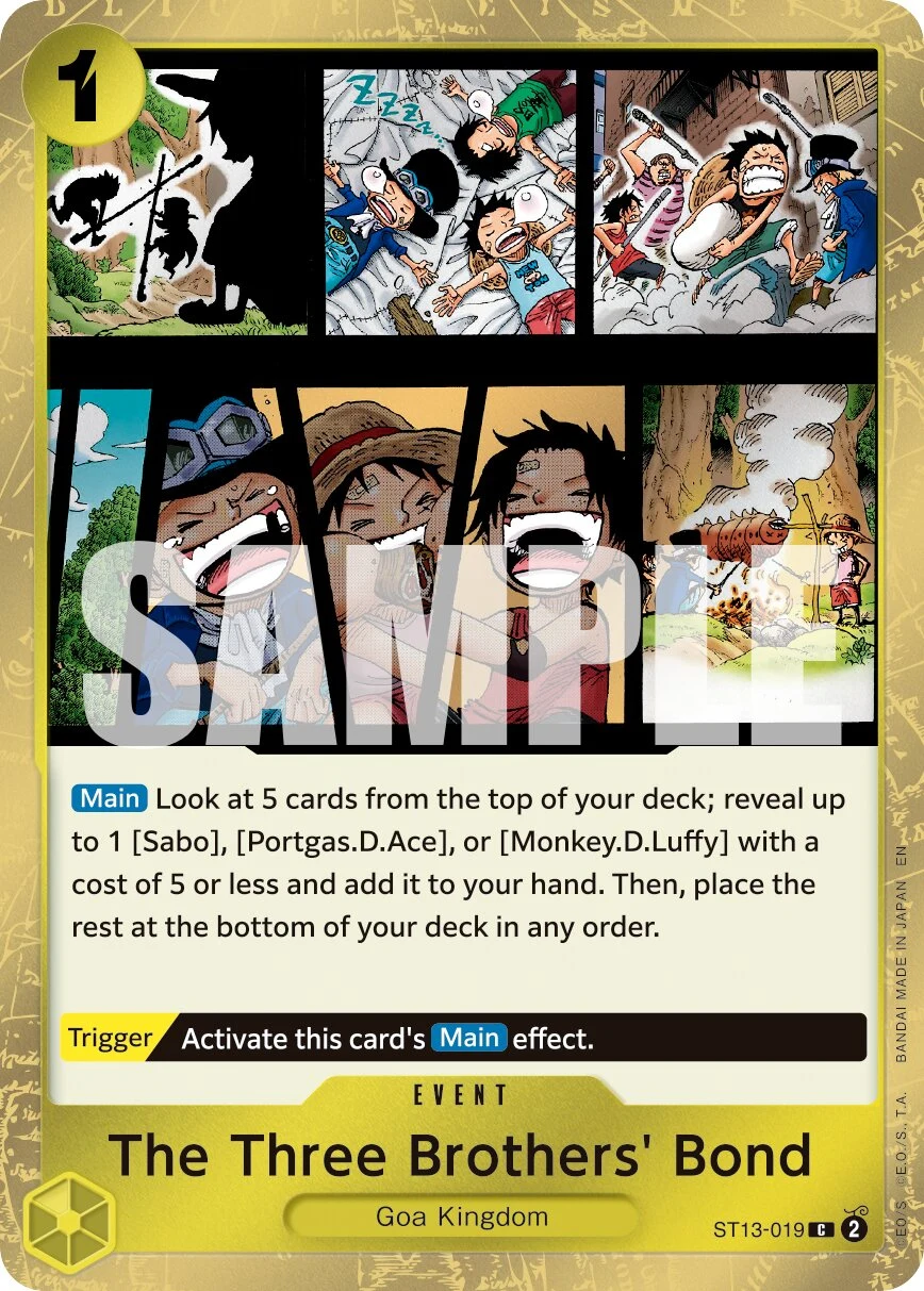 Carte One Piece anglaise The Three Brothers' Bond ST13-019 C