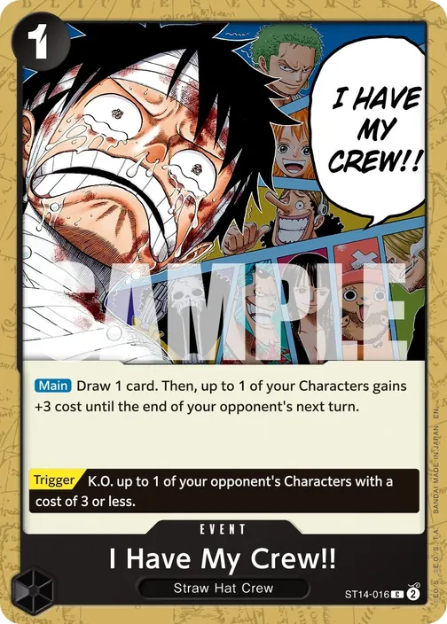 Carte One Piece anglaise ST14-016 I Have My Crew!!