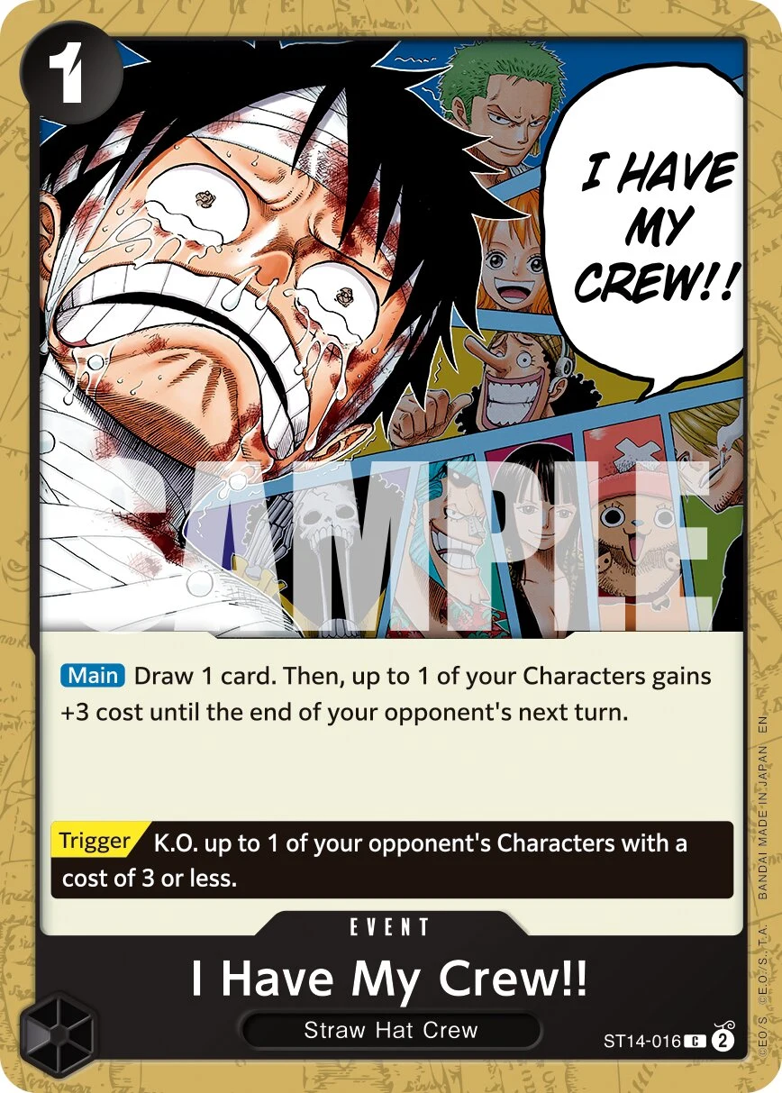 Carte One Piece anglaise I Have My Crew!! ST14-016 C
