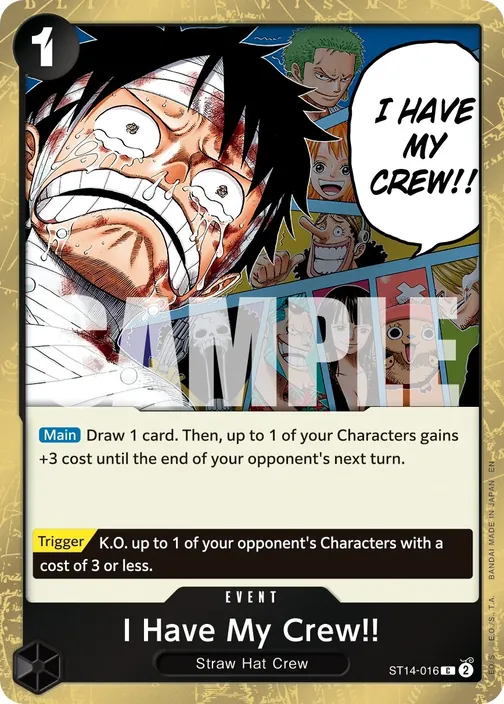 Carte One Piece anglaise ST14-016 I Have My Crew!! (version 2)