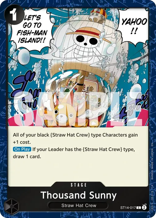 Carte One Piece anglaise ST14-017 Thousand Sunny (version 2)
