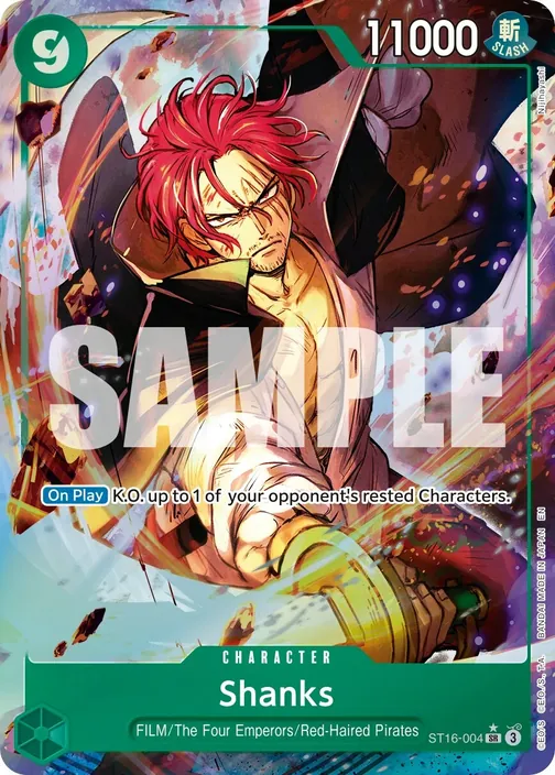 Carte One Piece anglaise ST16-004 Shanks (version 2)