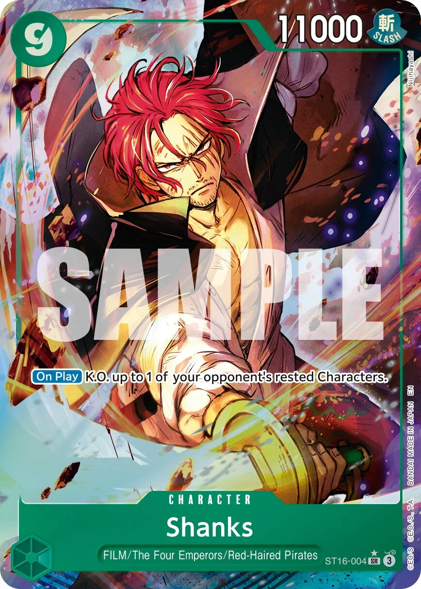 Carte One Piece anglaise Shanks ST16-004 SR