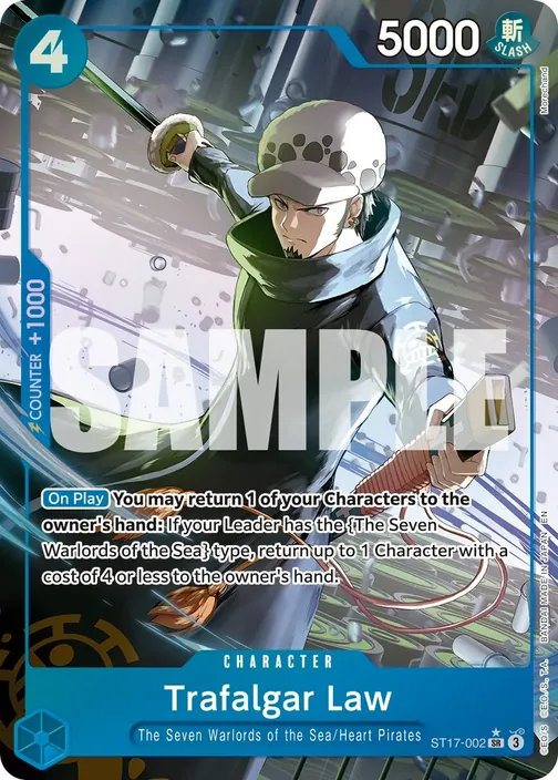 Carte One Piece anglaise ST17-002 Trafalgar Law (version 2)