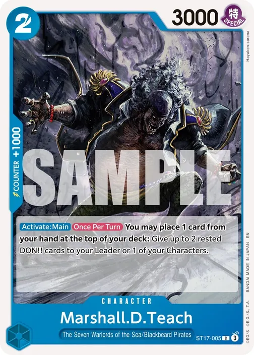 Carte One Piece anglaise ST17-005 Marshall.D.Teach