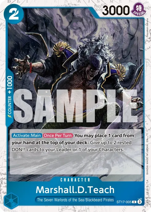 Carte One Piece anglaise ST17-005 Marshall.D.Teach (version 2)