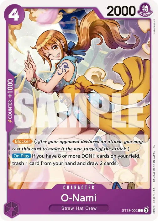Carte One Piece anglaise ST18-002 O-Nami