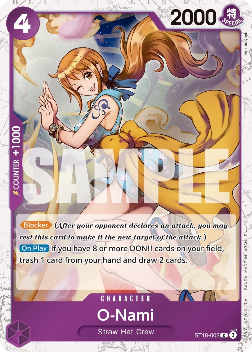 Carte One Piece anglaise O-Nami ST18-002 C