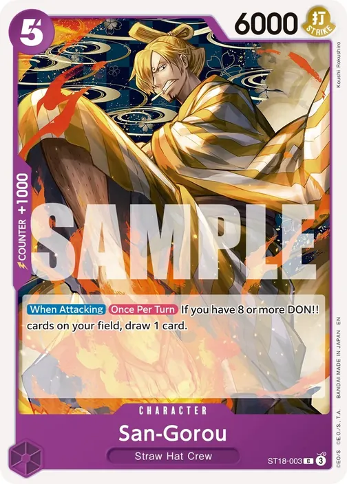 Carte One Piece anglaise ST18-003 San-Gorou