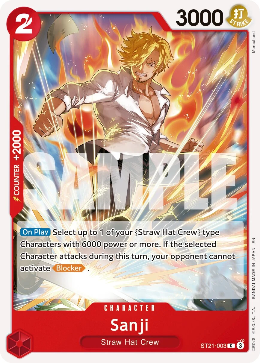 Carte One Piece anglaise Sanji ST21-003 C