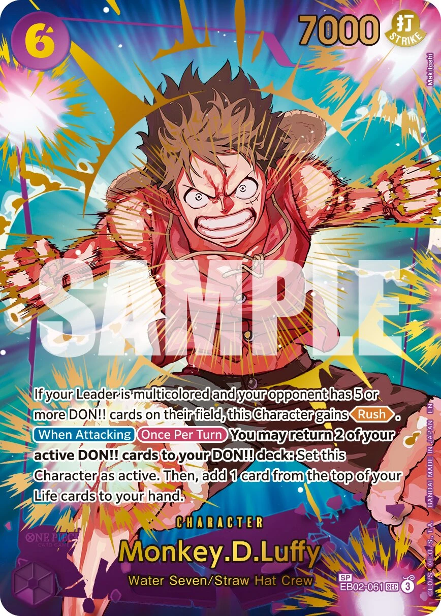 Carte One Piece anglaise Monkey.D.Luffy EB02-061 SP
