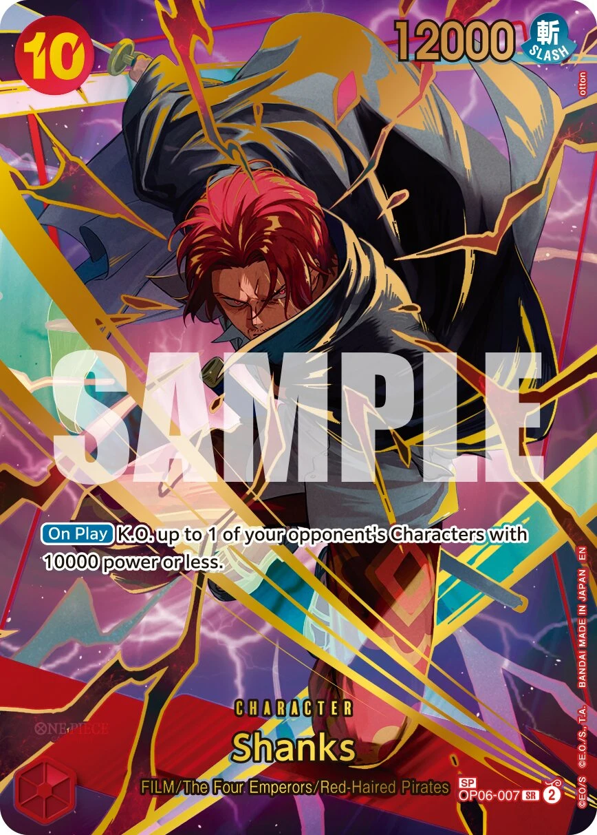 Carte One Piece anglaise Shanks OP06-007 SP