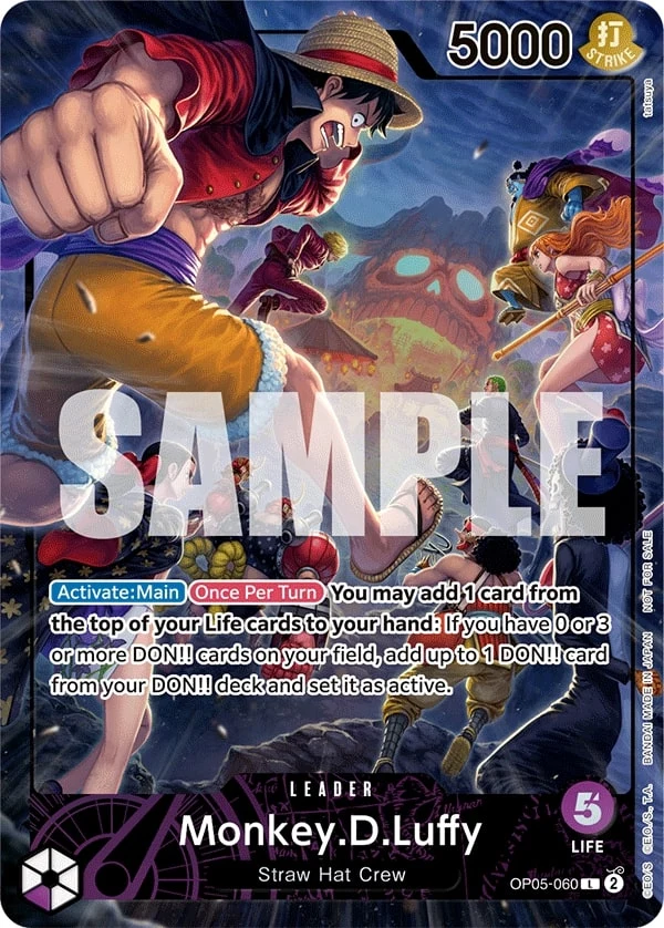 Carte One Piece anglaise Monkey.D.Luffy OP05-060 L