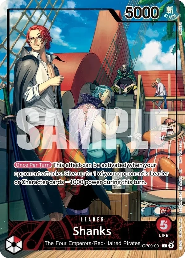 Carte One Piece anglaise Shanks OP09-001 L