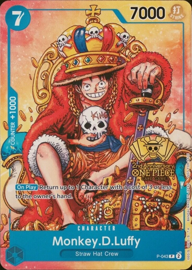 Carte One Piece anglaise Monkey.D.Luffy P-043 P