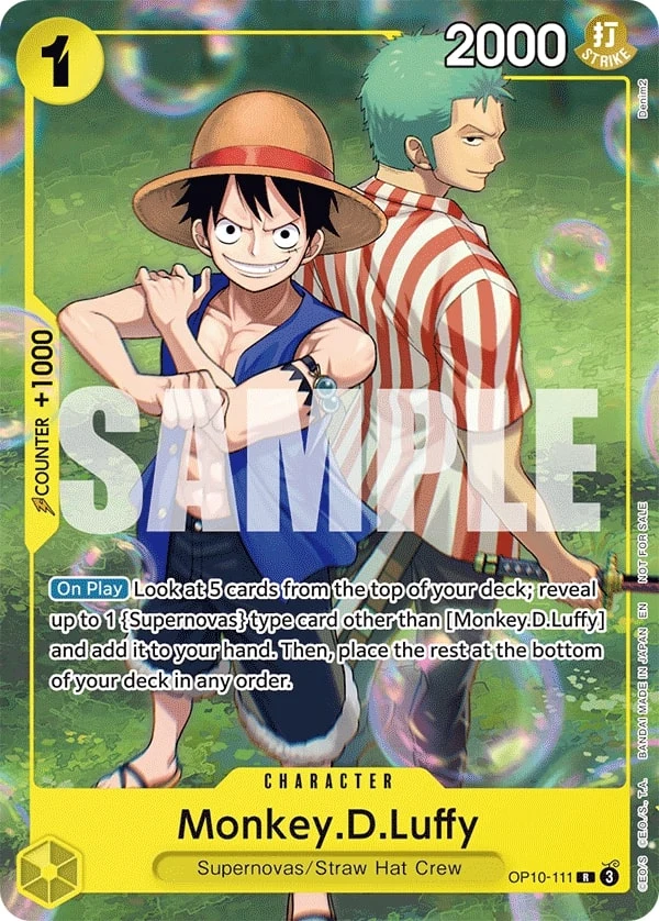 Carte One Piece anglaise Monkey.D.Luffy OP10-111 R