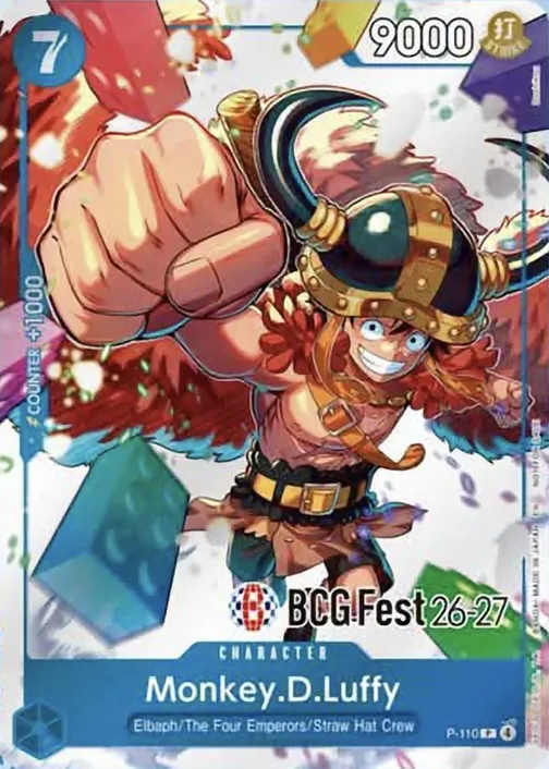 Carte One Piece anglaise P-110 Monkey.D.Luffy