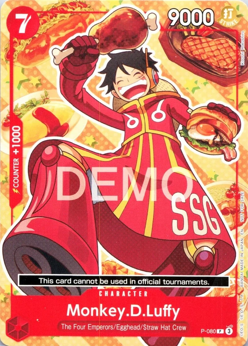 Carte One Piece anglaise Monkey.D.Luffy P-080 P