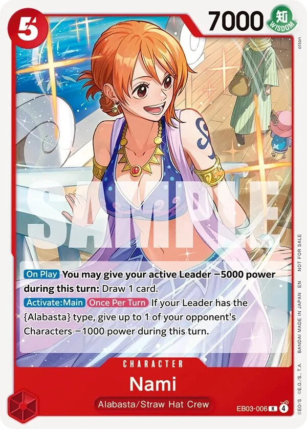 Carte One Piece anglaise Nami EB03-006 R