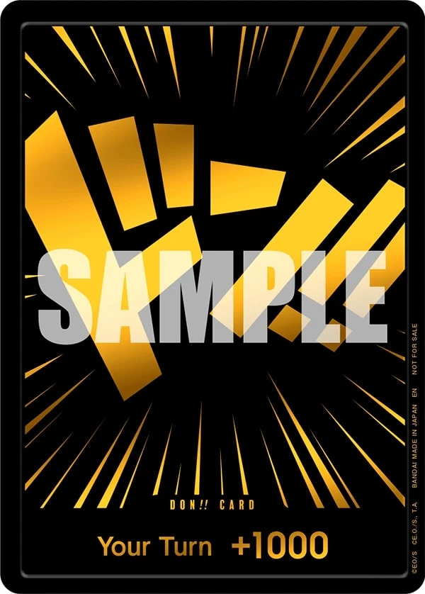 Carte One Piece anglaise DON!! Card OPCG Black Gold