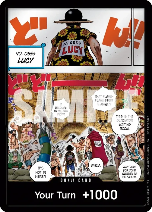 Carte One Piece anglaise  DON !! Card Flame-Flame Fruit Coliseum (version 58)