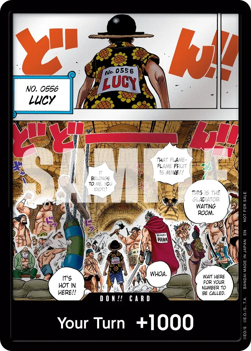 Carte One Piece anglaise DON !! Card Flame-Flame Fruit Coliseum