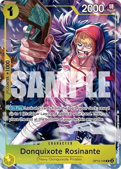 Carte One Piece anglaise OP12-108 Donquixote Rosinante