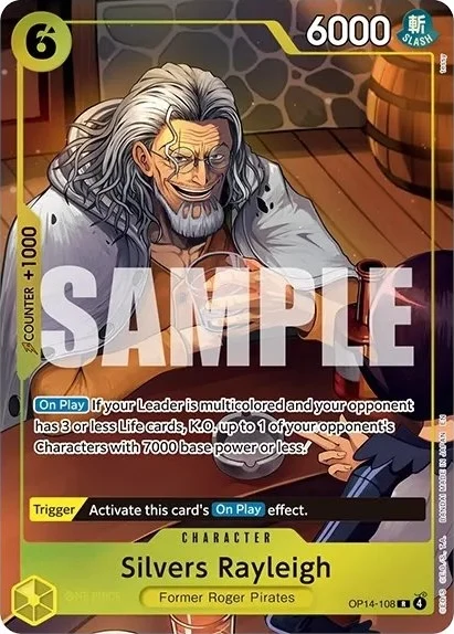 Carte One Piece anglaise OP14-108 Silvers Rayleigh