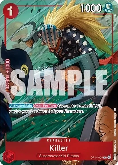 Carte One Piece anglaise OP14-005 Killer