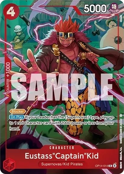 Carte One Piece anglaise OP14-014 Eustass"Captain"Kid
