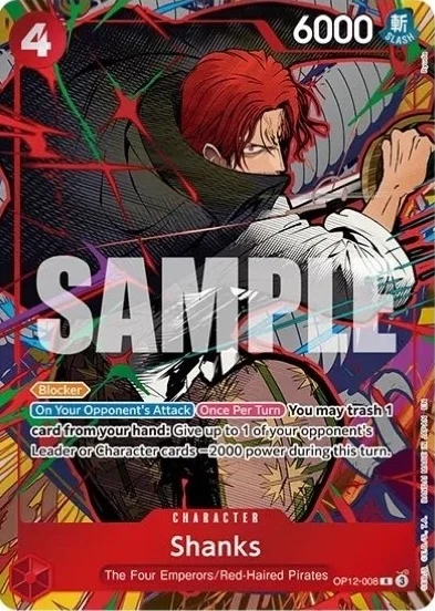 OP12-008 Shanks illustrée par Ryuda (édition anglaise)
