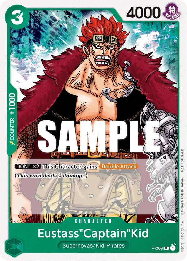 Carte One Piece anglaise Eustass"Captain"Kid P-003 P