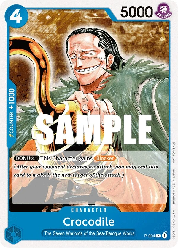 Carte One Piece anglaise Crocodile P-004 P
