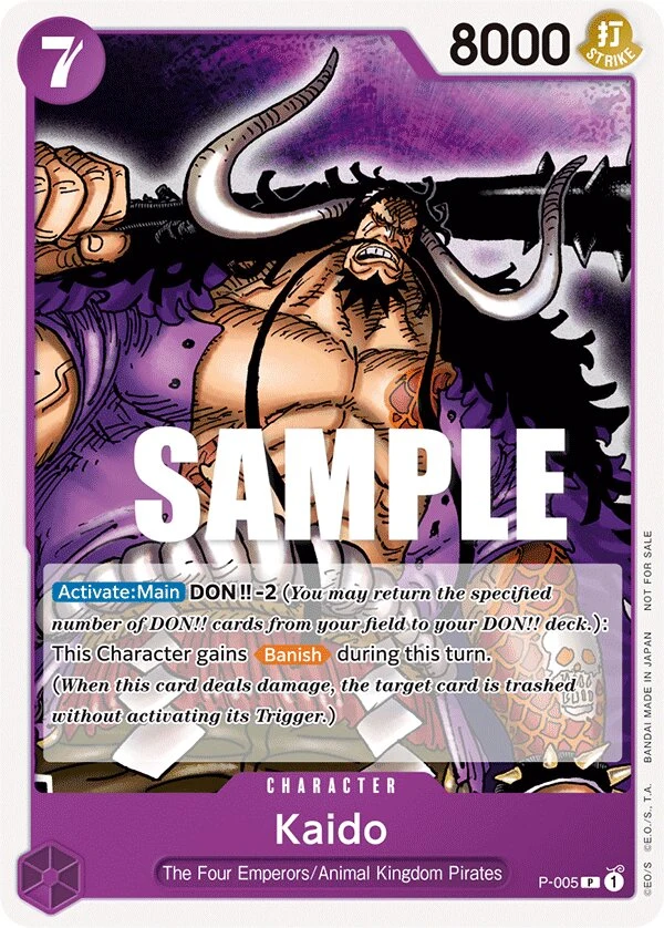 Carte One Piece anglaise Kaido P-005 P