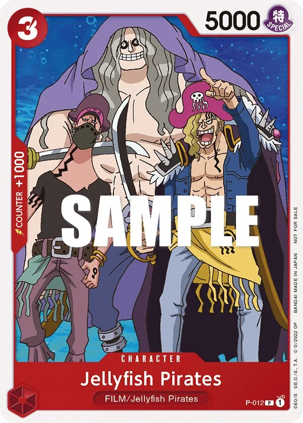 Carte One Piece anglaise Jellyfish Pirates P-012 P