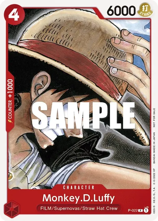 Carte One Piece anglaise P-022 Monkey.D.Luffy