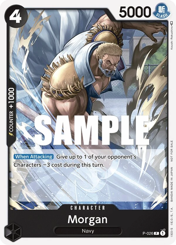 Carte One Piece anglaise Morgan P-026 P