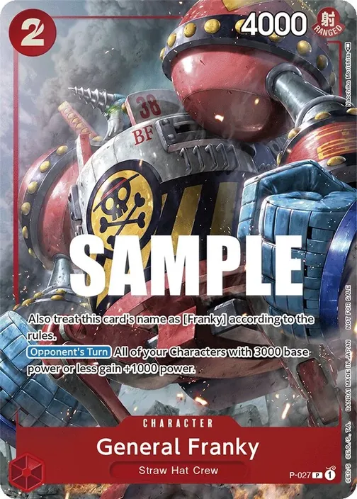 Carte One Piece anglaise P-027 General Franky