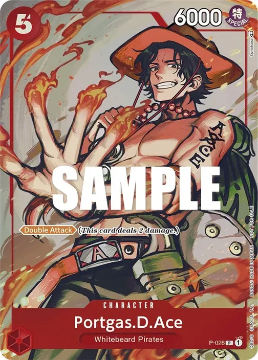 Carte One Piece anglaise P-028 Portgas.D.Ace