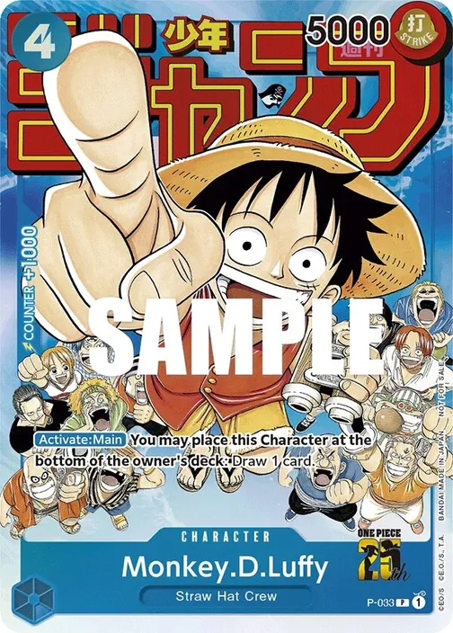 Carte One Piece anglaise P-033 Monkey.D.Luffy