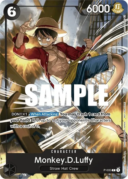 Carte One Piece anglaise P-035 Monkey.D.Luffy