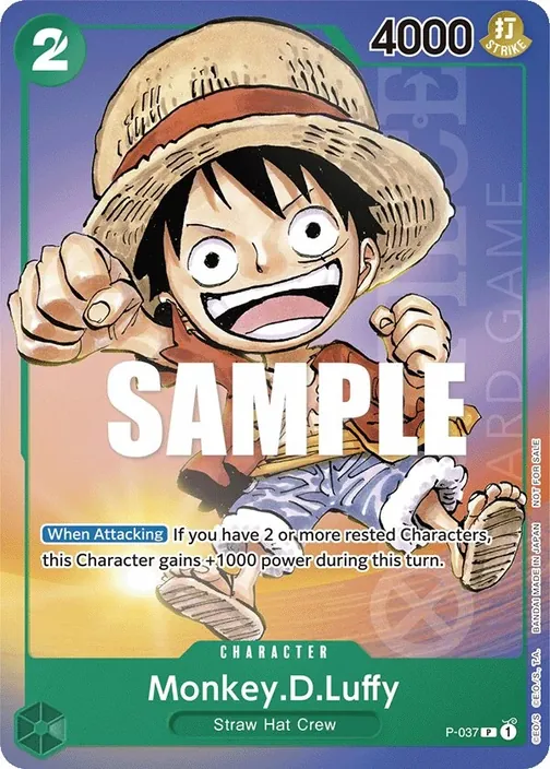 Carte One Piece anglaise P-037 Monkey.D.Luffy