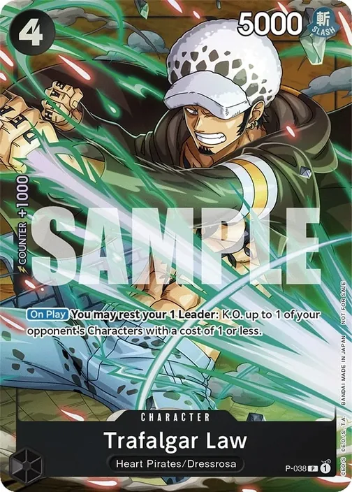 Carte One Piece anglaise P-038 Trafalgar Law