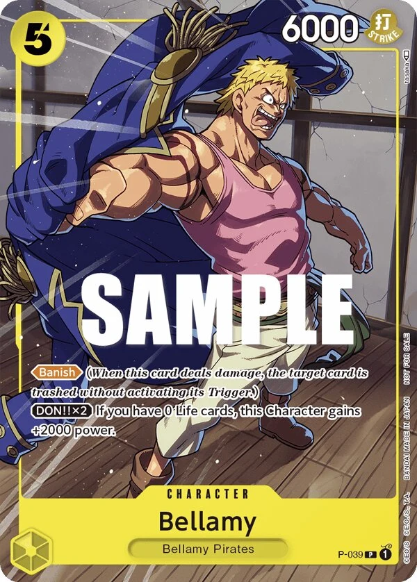 Carte One Piece anglaise Bellamy P-039 P
