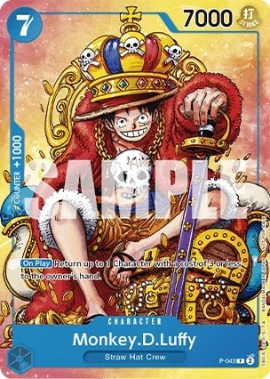 Carte One Piece anglaise P-043 Monkey.D.Luffy