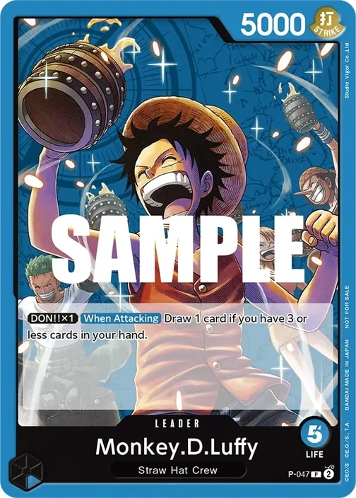 Carte One Piece anglaise P-047 Monkey.D.Luffy