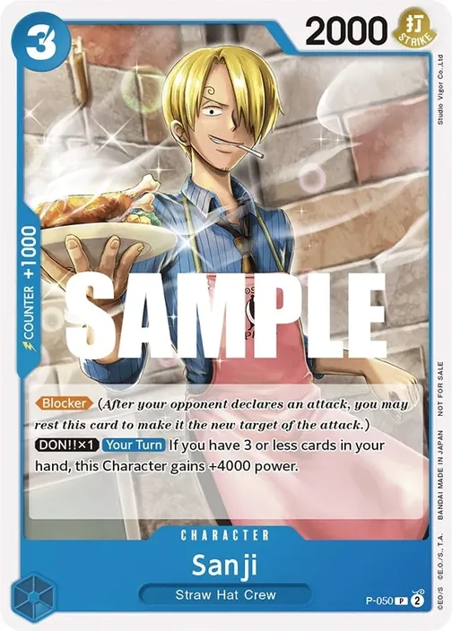 Carte One Piece anglaise P-050 Sanji