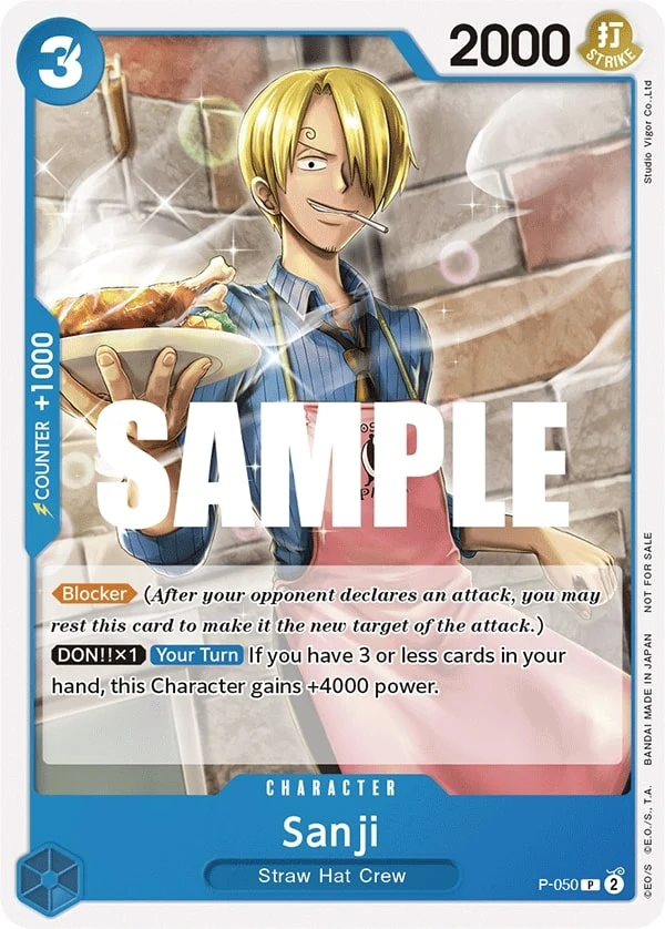 Carte One Piece anglaise Sanji P-050 P