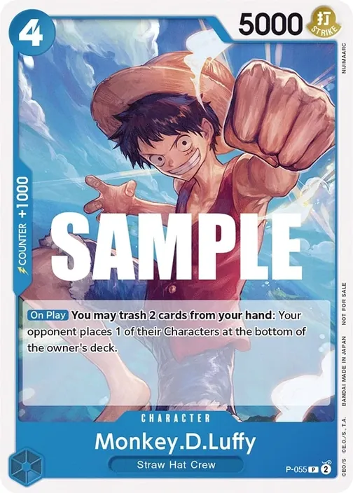 Carte One Piece anglaise P-055 Monkey.D.Luffy